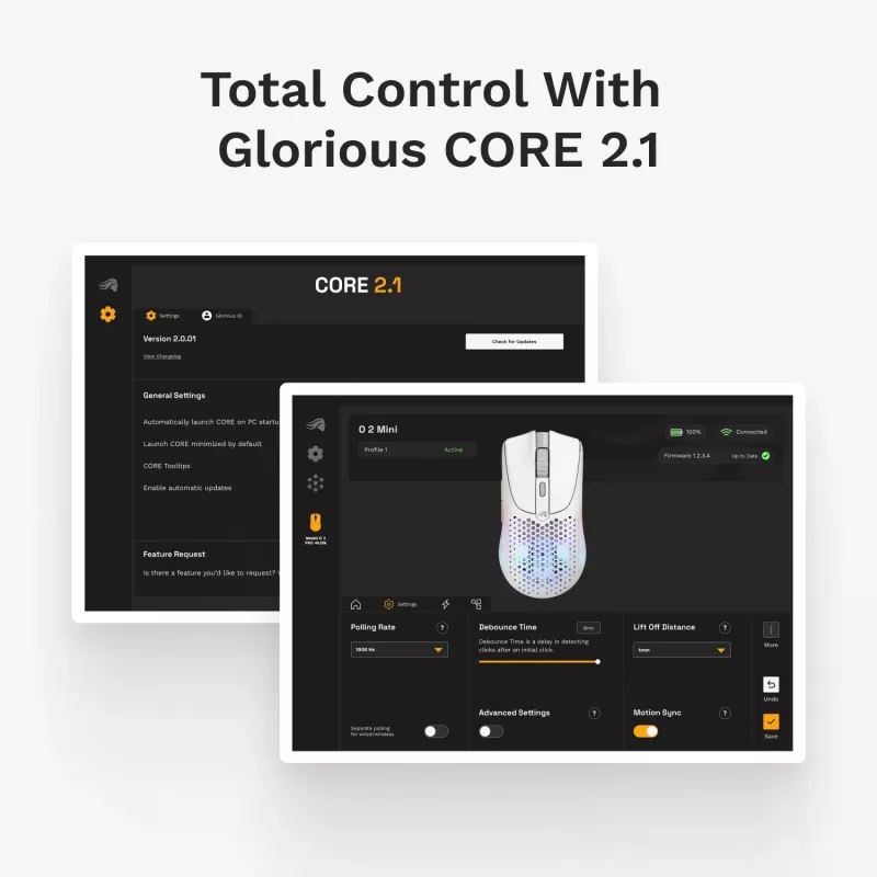 Glorious Gaming Glorious Model O 2 Mini Wireless - branco mate