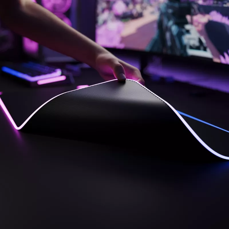 Tapete de rato Glorious Gaming GLORIOUS PAD 2 GLED - XL EXTENDED - preto