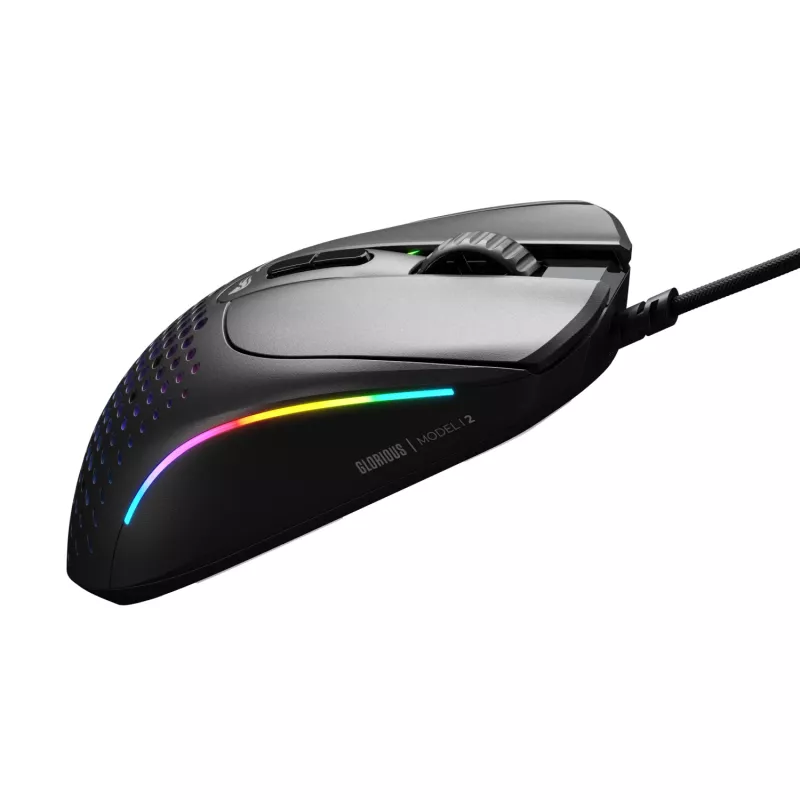 Glorious Gaming Glorious Model IV2 com fios - preto, destro, ótico, USB Type-A, 26000 DPI, preto