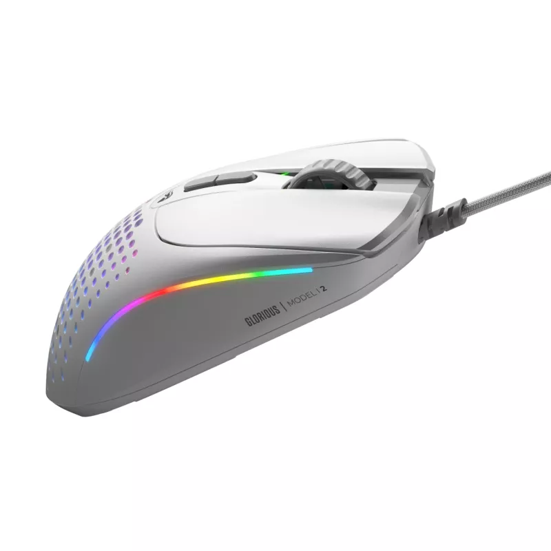 Glorious Gaming Glorious Model I2 com fios – branco, destro, ótico, USB Type-A, 26000 DPI, branco