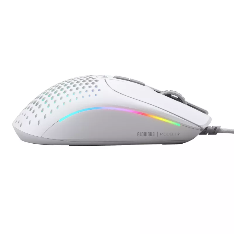 Glorious Gaming Glorious Model I2 com fios – branco, destro, ótico, USB Type-A, 26000 DPI, branco