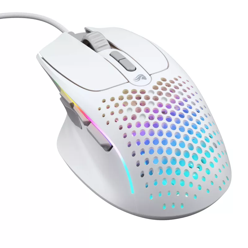 Glorious Gaming Glorious Model I2 com fios – branco, destro, ótico, USB Type-A, 26000 DPI, branco