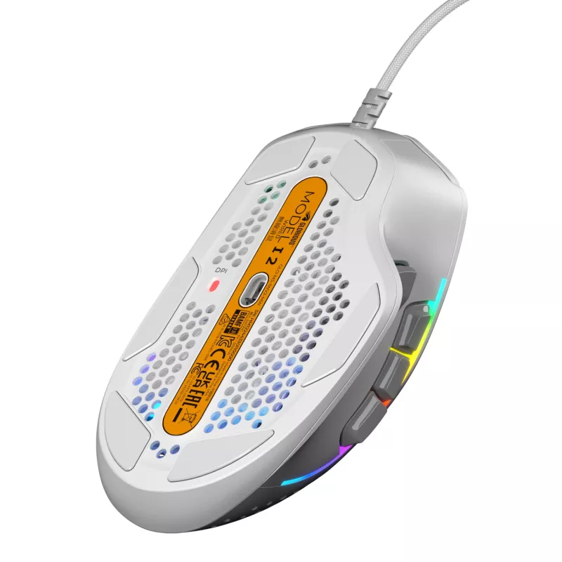 Glorious Gaming Glorious Model I2 com fios – branco, destro, ótico, USB Type-A, 26000 DPI, branco