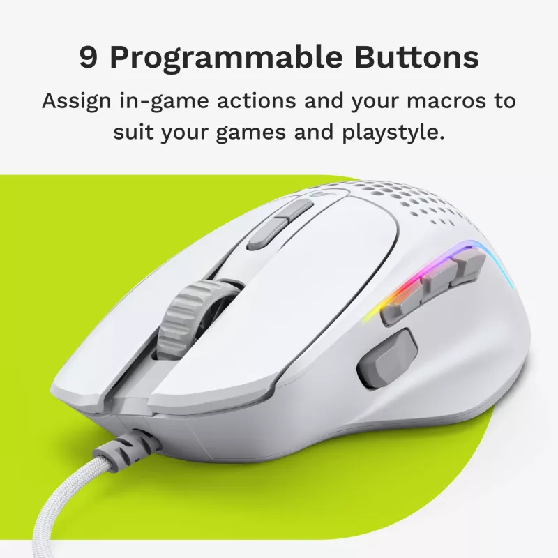 Glorious Gaming Glorious Model I2 com fios – branco, destro, ótico, USB Type-A, 26000 DPI, branco