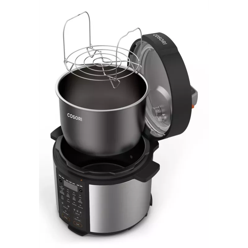 Panela de pressão elétrica Cosori CMC-CO601-SEU 5,7 L preto, aço inoxidável 1100 W