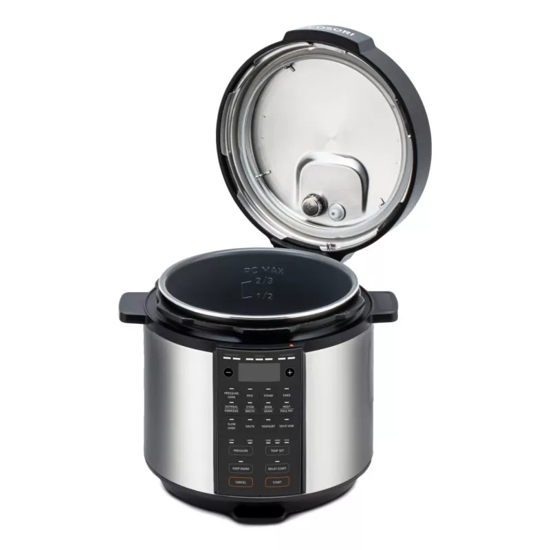 Panela de pressão elétrica Cosori CMC-CO601-SEU 5,7 L preto, aço inoxidável 1100 W