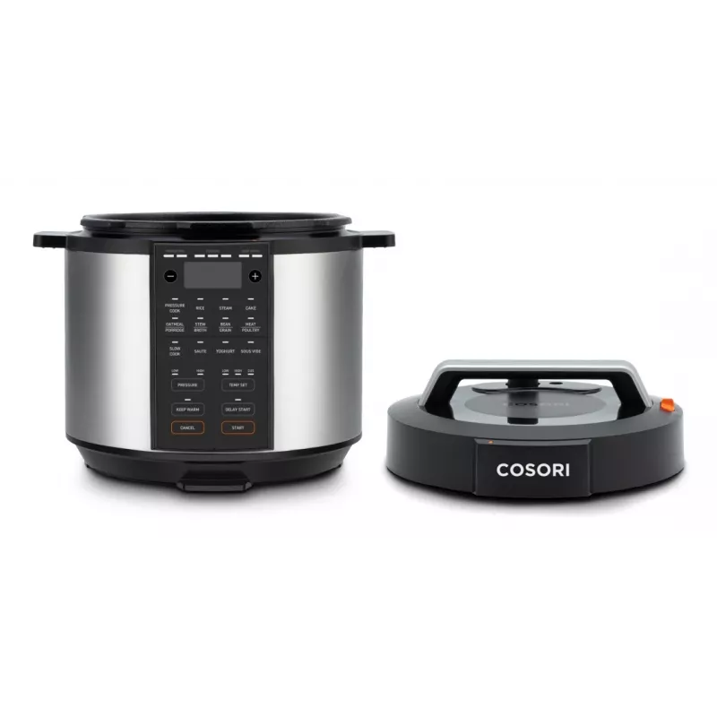 Panela de pressão elétrica Cosori CMC-CO601-SEU 5,7 L preto, aço inoxidável 1100 W