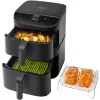 Fritadeira de ar quente Cosori Turbo Tower Double 10,8 L de pé 2630 W preto