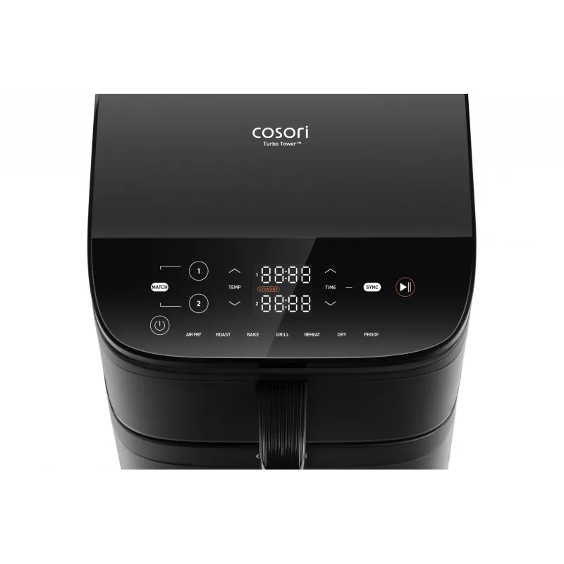 Fritadeira de ar quente Cosori Turbo Tower Double 10,8 L de pé 2630 W preto