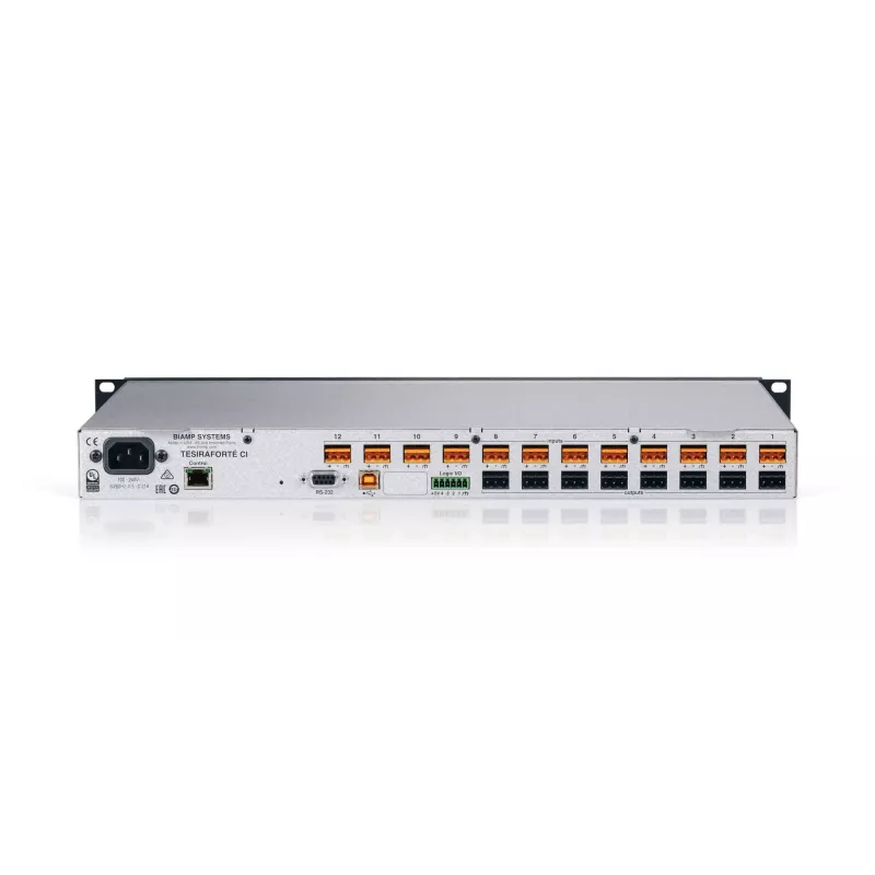 Biamp Tesira FORTÉ CI, 8000 Ω, 207 Ω, preto, metálico, 1U, OLED, 20 - 20000 Hz