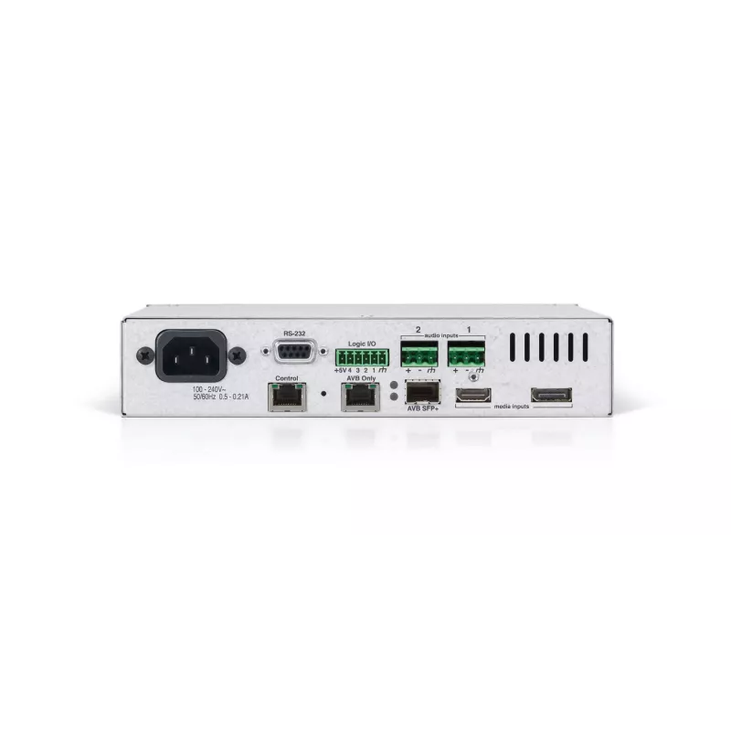 Biamp Tesira TesiraLUX IDH-1, 3840 x 2160 píxeis, 60 fps, preto, terminal, SFP+, 216 mm