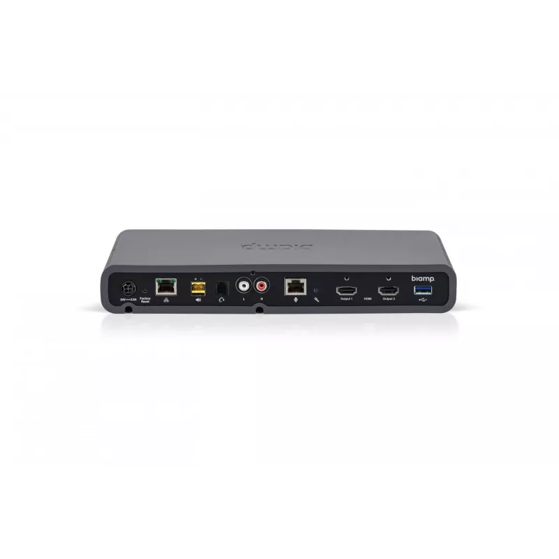 Biamp Devio SCR-25T, 3840 x 2160 píxeis, 640 x 480 720 x 480 1280 x 720 720 x 576 1920 x 1080 3840 x 2160, 100 Ω, preto, 20 - 20000 Hz, 0,05%