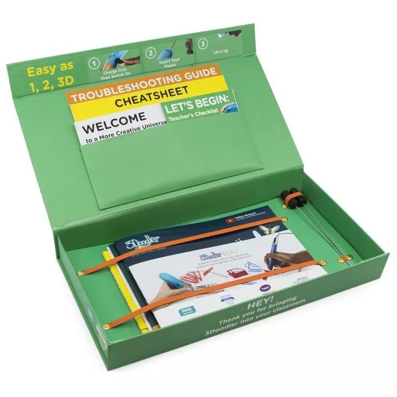 3Doodler Start EDU plástico azul, ciano, verde, cinzento, laranja, vermelho, branco, amarelo