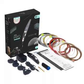 3Doodler \“Pro III\” conjunto caneta 3D preto