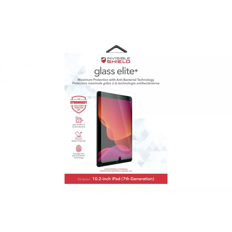 ZAGG Glass Elite+ Apple iPad 10,2 polegadas (ger. 7&8) ecrã, 25,9 cm (10,2 polegadas), 45,36 g, 1 unid.
