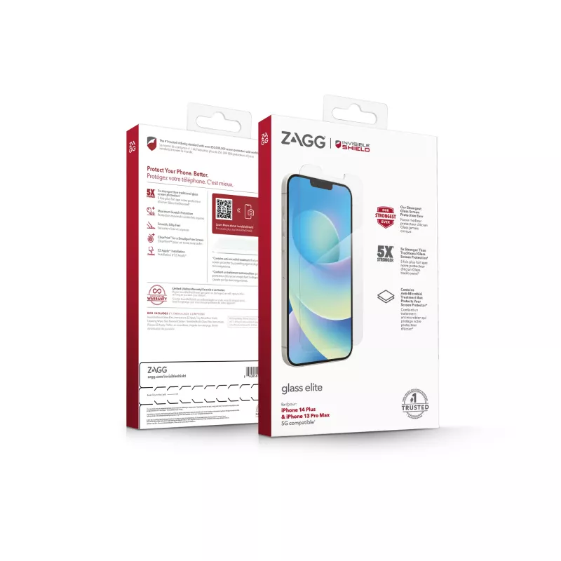 InvisibleShield Elite proteção de ecrã de vidro para Apple iPhone 13 Pro Max, 17 cm (6,7 polegadas), transparente