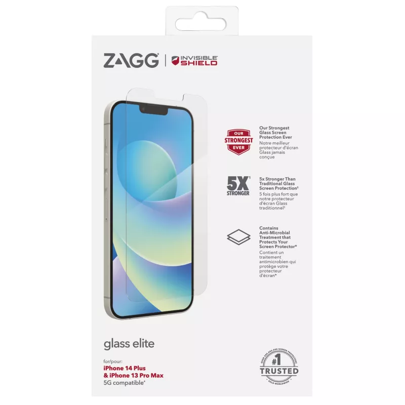 InvisibleShield Elite proteção de ecrã de vidro para Apple iPhone 13 Pro Max, 17 cm (6,7 polegadas), transparente