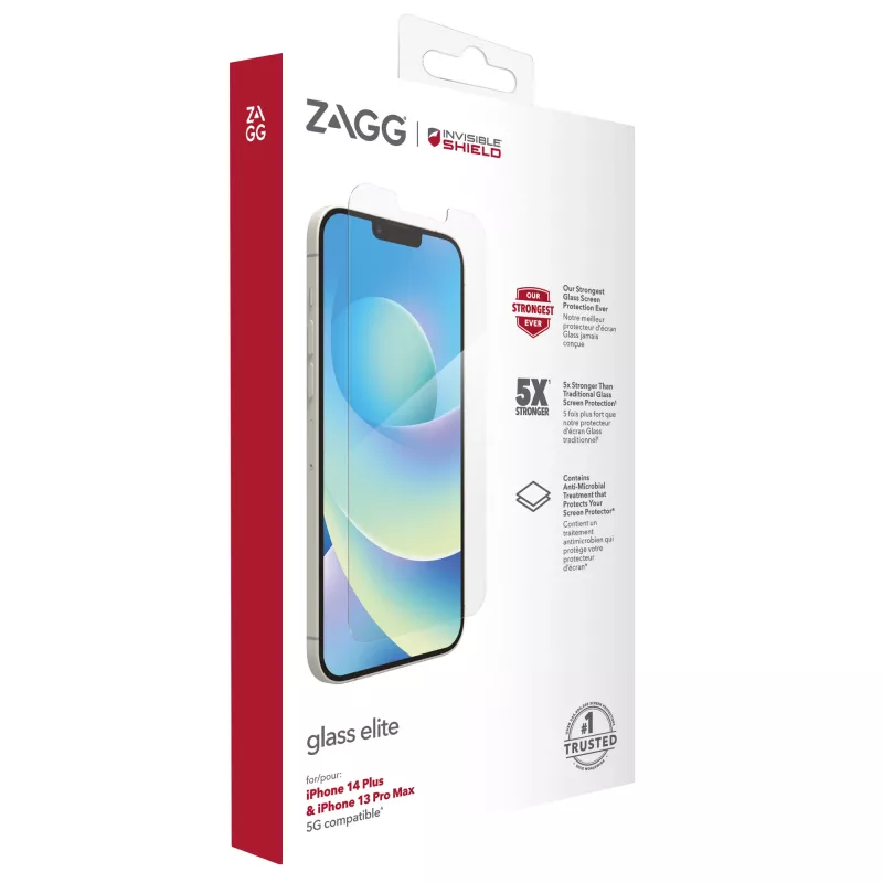 InvisibleShield Elite proteção de ecrã de vidro para Apple iPhone 13 Pro Max, 17 cm (6,7 polegadas), transparente