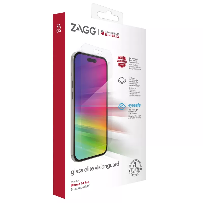 InvisibleShield Glass Elite VG AM Apple iPhone 14 Pro Case Friendly proteção de ecrã