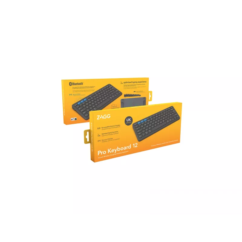 ZAGG Pro 12 teclado universal Bluetooth QWERTY inglês preto