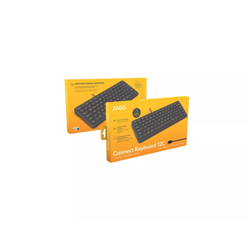 ZAGG Connect 12C teclado universal USB QWERTY nórdico preto