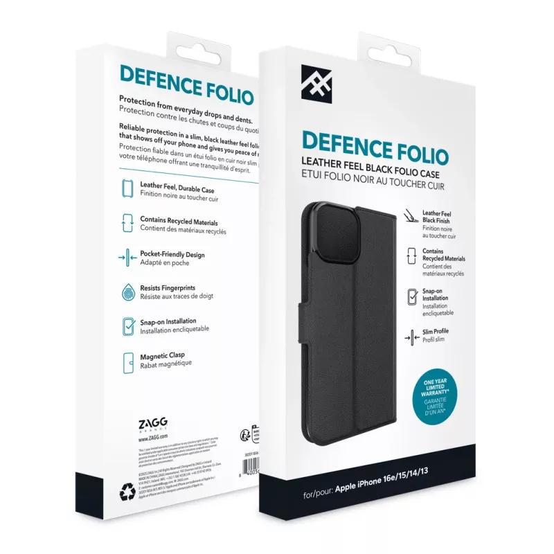 IFROGZ Defence Folio capa para telemóvel 15,5 cm (6,1 polegadas) preto