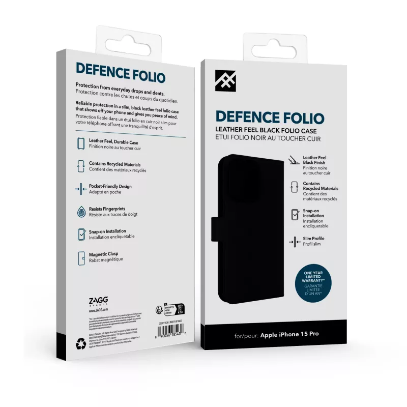 IFROGZ Defence Folio capa para telemóvel 15,5 cm (6,1 polegadas) preto