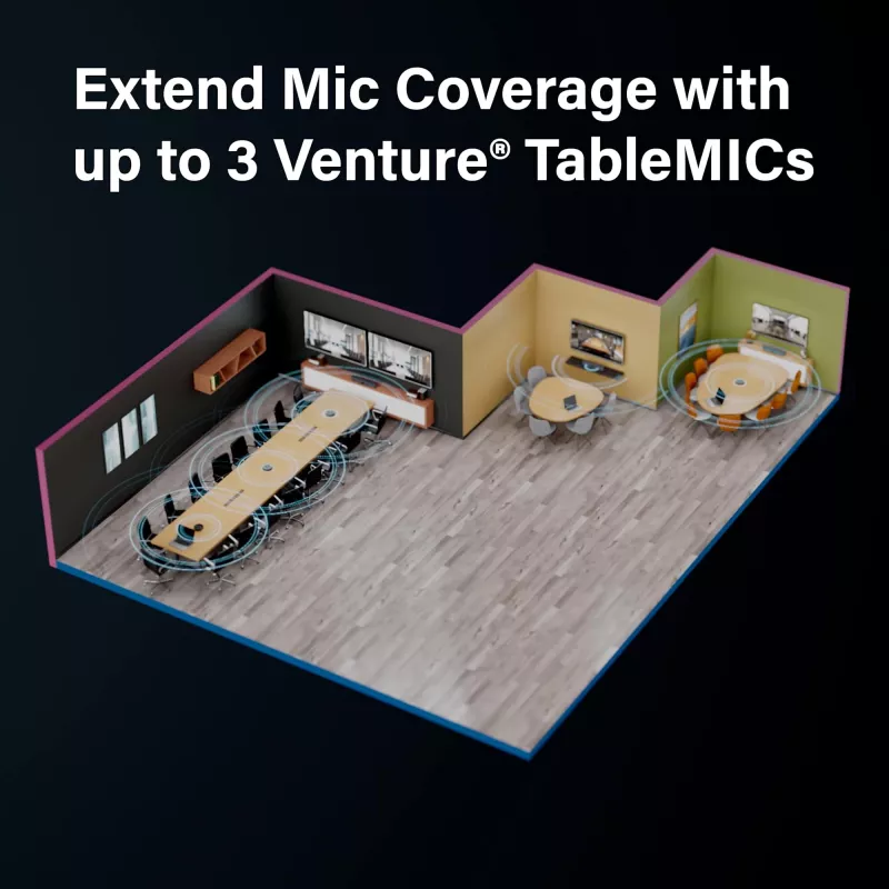 Vaddio Venture TableMIC cinzento microfone de conferência
