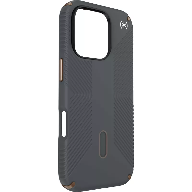 Speck Presidio2 Grip + ClickLock Apple iPhone 16 Pro Charcoal cinzento - com Microban