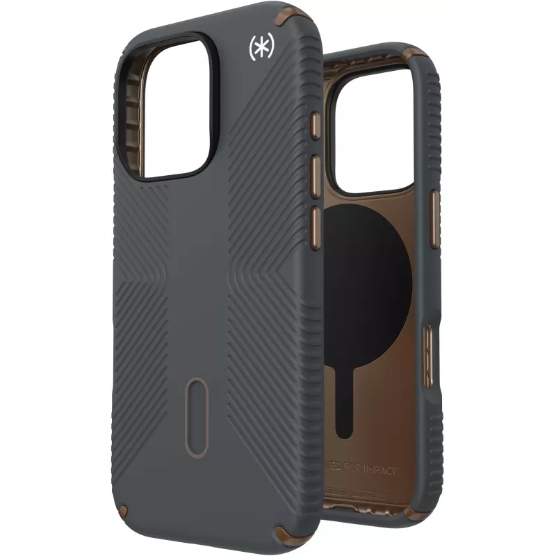 Speck Presidio2 Grip + ClickLock Apple iPhone 16 Pro Charcoal cinzento - com Microban