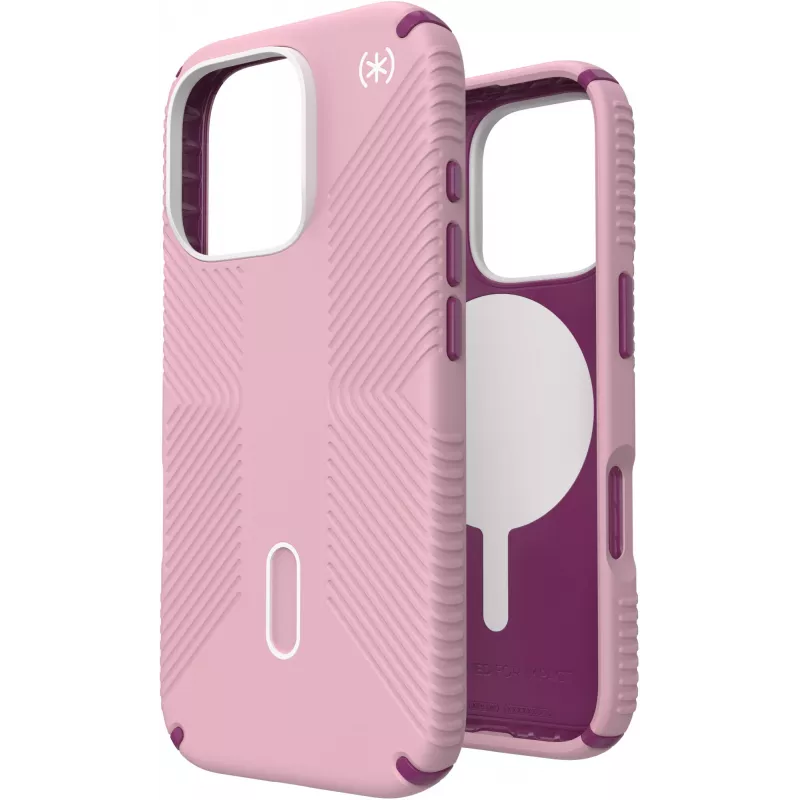 Speck Presidio2 Grip + ClickLock Apple iPhone 16 Pro Wednesday Pink – com Microban