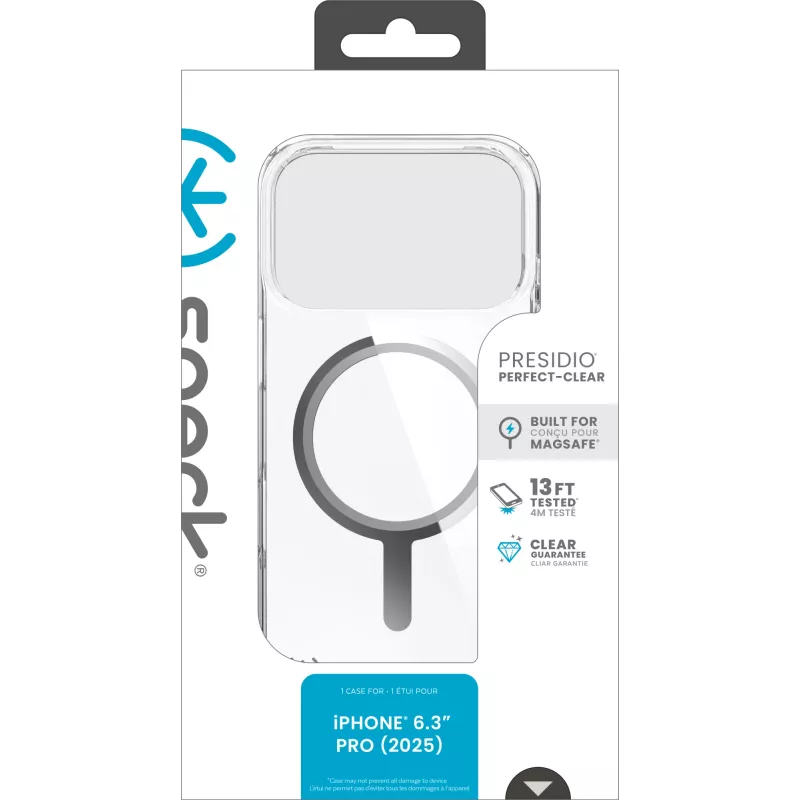 Speck Presidio Perfect Clear capa MagSafe iP 17 Pro