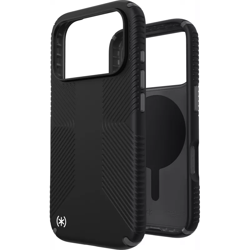 Speck Presidio2 Grip + MS Apple iPhone 17 Pro preto – com Microban
