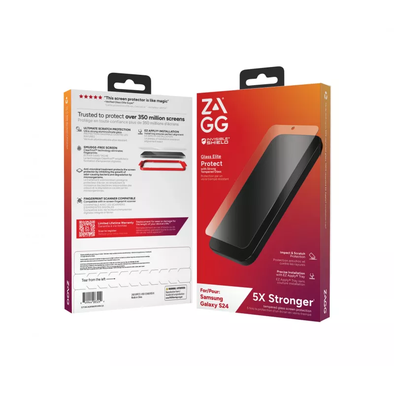 InvisibleShield Glass Elite B Samsung Galaxy S24 ecrã