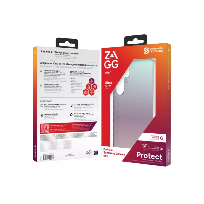 ZAGG Milan Galaxy S24 Iridescent, capa, Samsung, Galaxy S24, 15,8 cm (6,2