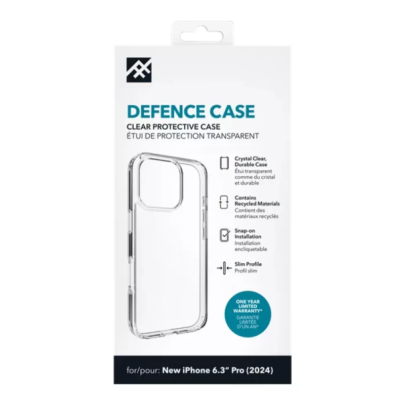 IFROGZ IF Defence capa Apple iPhone 16 Pro transparente INTL, capa, Apple, iPhone 16 Pro, 16 cm (6,3