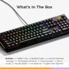 Glorious Gaming GMMK 3 HE 100% Prebuilt com fios preto - US, com fios, USB, mecânico, QWERTY, RGB LED, preto