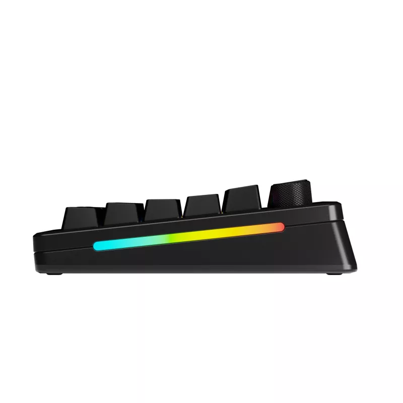 Glorious Gaming GMMK 3 PRO 75% Prebuilt sem fios preto - US, com fios e sem fios, USB + RF sem fios + Bluetooth, mecânico, QWERTY, RGB LED, preto
