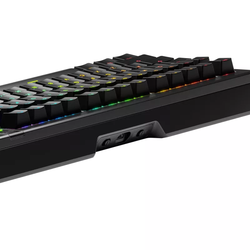 Glorious Gaming GMMK 3 PRO 75% Prebuilt sem fios preto - US, com fios e sem fios, USB + RF sem fios + Bluetooth, mecânico, QWERTY, RGB LED, preto