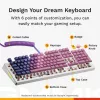 Glorious Gaming GMMK 3 100% Prebuilt com fios branco - US, com fios, USB, mecânico, QWERTY, RGB LED, branco