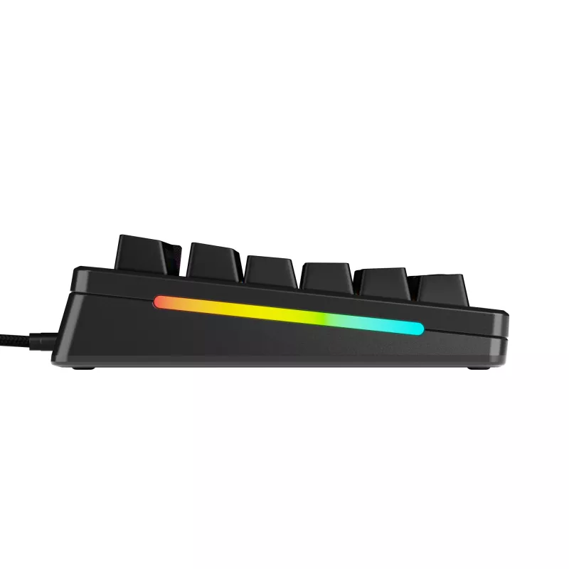 Glorious Gaming GMMK 3 PRO 75% Prebuilt com fios preto - FR, com fios, USB, mecânico, AZERTY, RGB LED, preto
