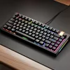 Glorious Gaming GMMK 3 HE 75% Prebuilt com fios preto - FR, com fios, USB, mecânico, AZERTY, RGB LED, preto