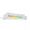 Glorious Gaming GMMK 3 HE 75% Prebuilt com fios branco - FR, com fios, USB, mecânico, AZERTY, RGB LED, branco