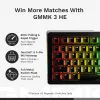 Glorious Gaming GMMK 3 HE 75% Prebuilt com fios branco - FR, com fios, USB, mecânico, AZERTY, RGB LED, branco