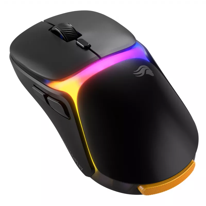 Glorious Gaming Model O3 rato gaming sem fios – sistema de baterias substituíveis InfinitePlay, polling de 8k, interruptores óticos com 130 milhões de cliques, ultraleve com 66 g, sensor ótico 30K-DPI, RGB – preto