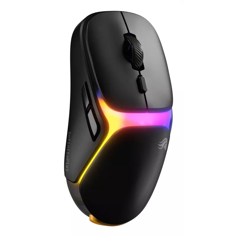 Glorious Gaming Model O3 rato gaming sem fios – sistema de baterias substituíveis InfinitePlay, polling de 8k, interruptores óticos com 130 milhões de cliques, ultraleve com 66 g, sensor ótico 30K-DPI, RGB – preto