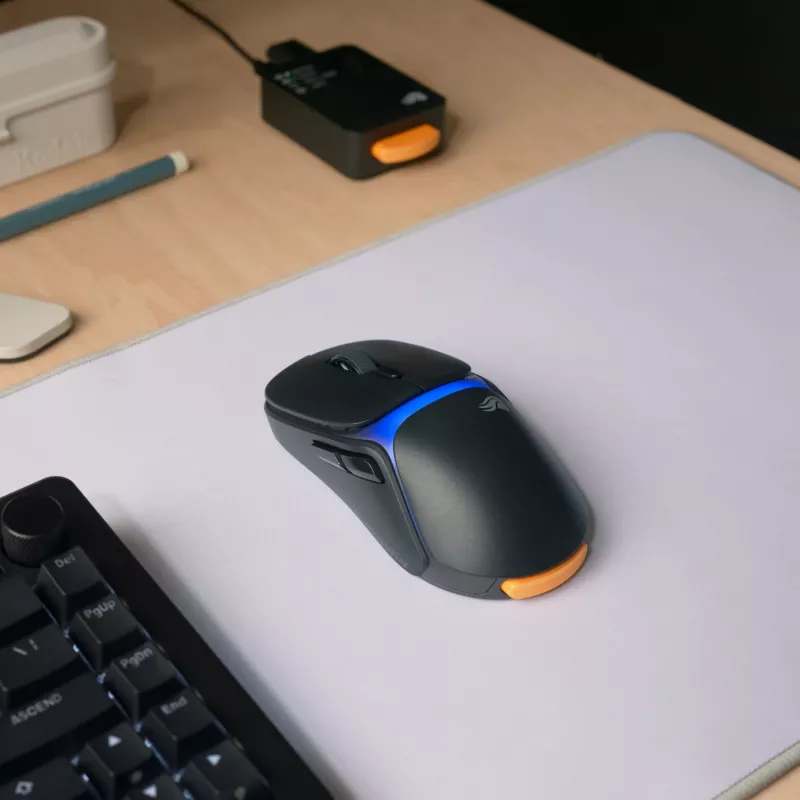 Glorious Gaming Model O3 rato gaming sem fios – sistema de baterias substituíveis InfinitePlay, polling de 8k, interruptores óticos com 130 milhões de cliques, ultraleve com 66 g, sensor ótico 30K-DPI, RGB – preto