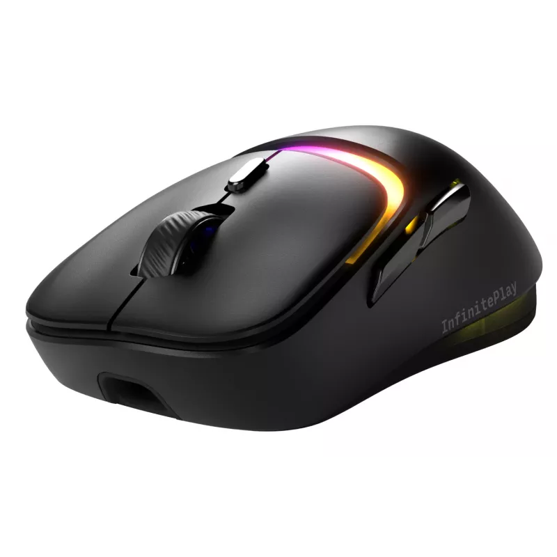 Glorious Gaming Model D3 rato gaming sem fios – sistema de baterias substituíveis InfinitePlay, polling de 8k, interruptores óticos com 130M cliques, ultraleve 69g, sensor ótico 30K-DPI, RGB – preto