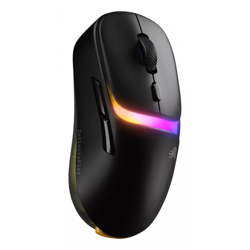Glorious Gaming Model D3 rato gaming sem fios – sistema de baterias substituíveis InfinitePlay, polling de 8k, interruptores óticos com 130M cliques, ultraleve 69g, sensor ótico 30K-DPI, RGB – preto