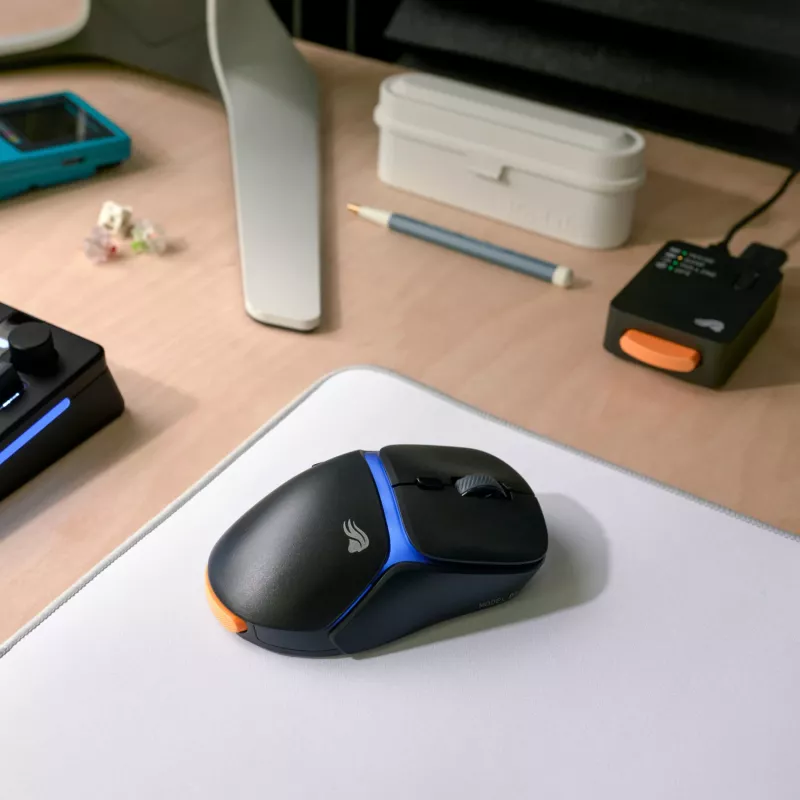 Glorious Gaming Model D3 rato gaming sem fios – sistema de baterias substituíveis InfinitePlay, polling de 8k, interruptores óticos com 130M cliques, ultraleve 69g, sensor ótico 30K-DPI, RGB – preto